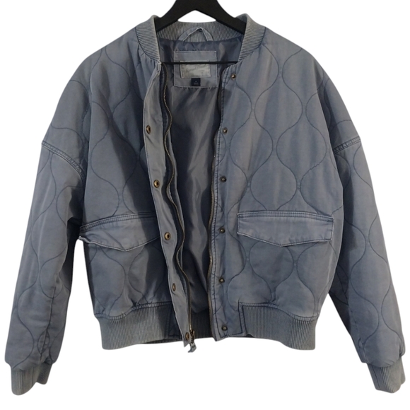 Universal Thread Utility Jacket Women's Blue Quilted Size Medium - Picture 4 of 6